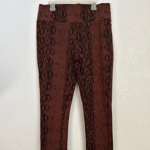 Maroon Spandex Pants Size 8 Snake Pattern